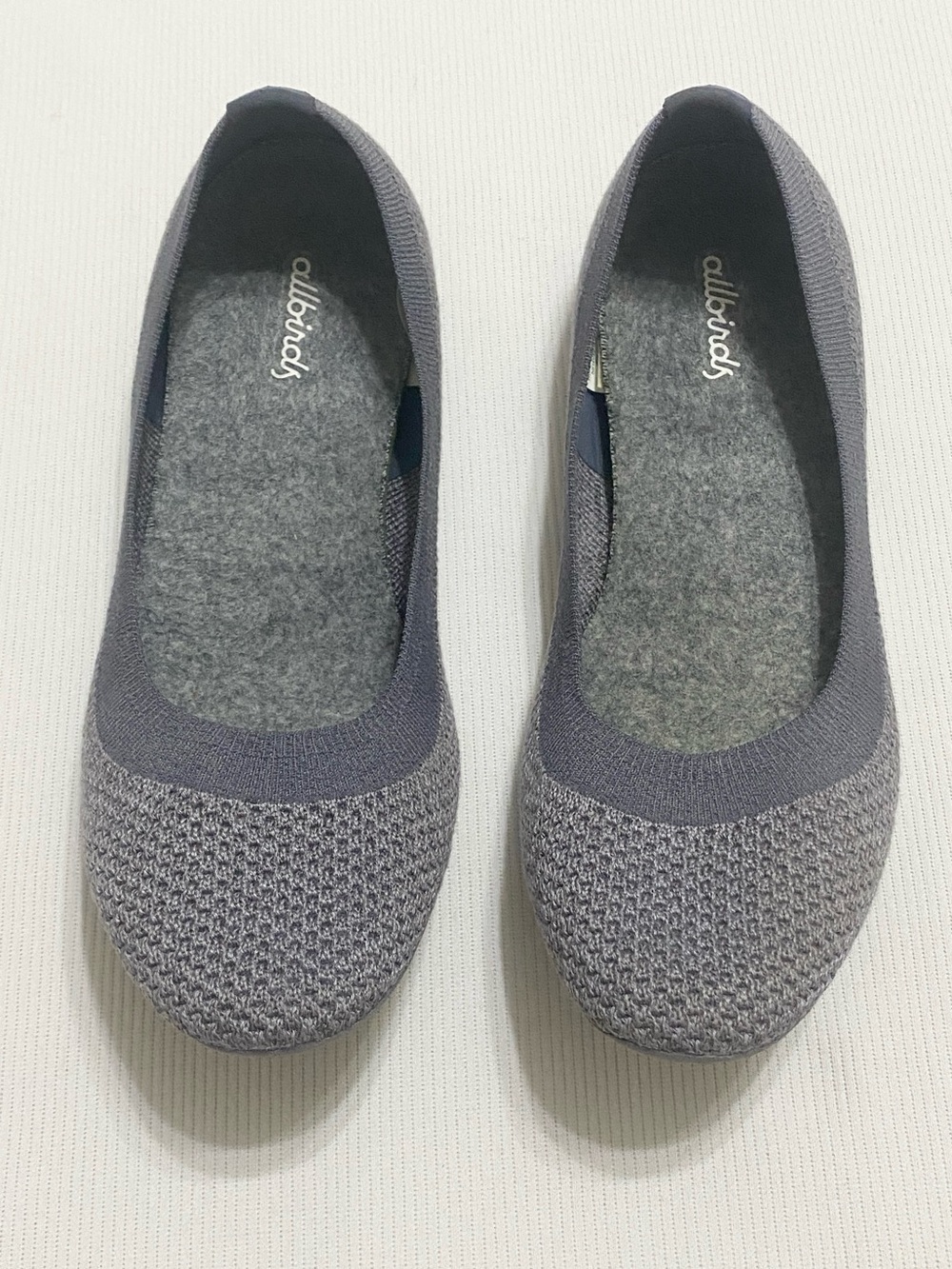 Allbirds Tree Breezers Slipper Ballet Flats in Seashell Grey Light Purple